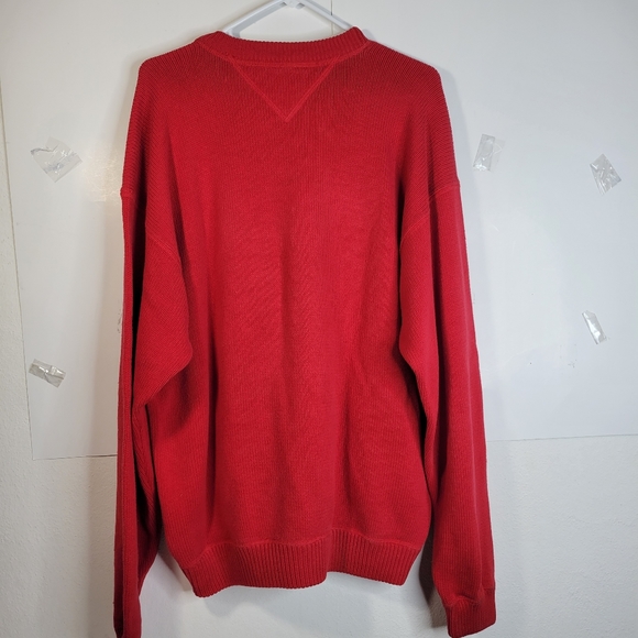 Mens Tommy Hilfiger 100% Cotton Red Sweater Size XL - Picture 8 of 8